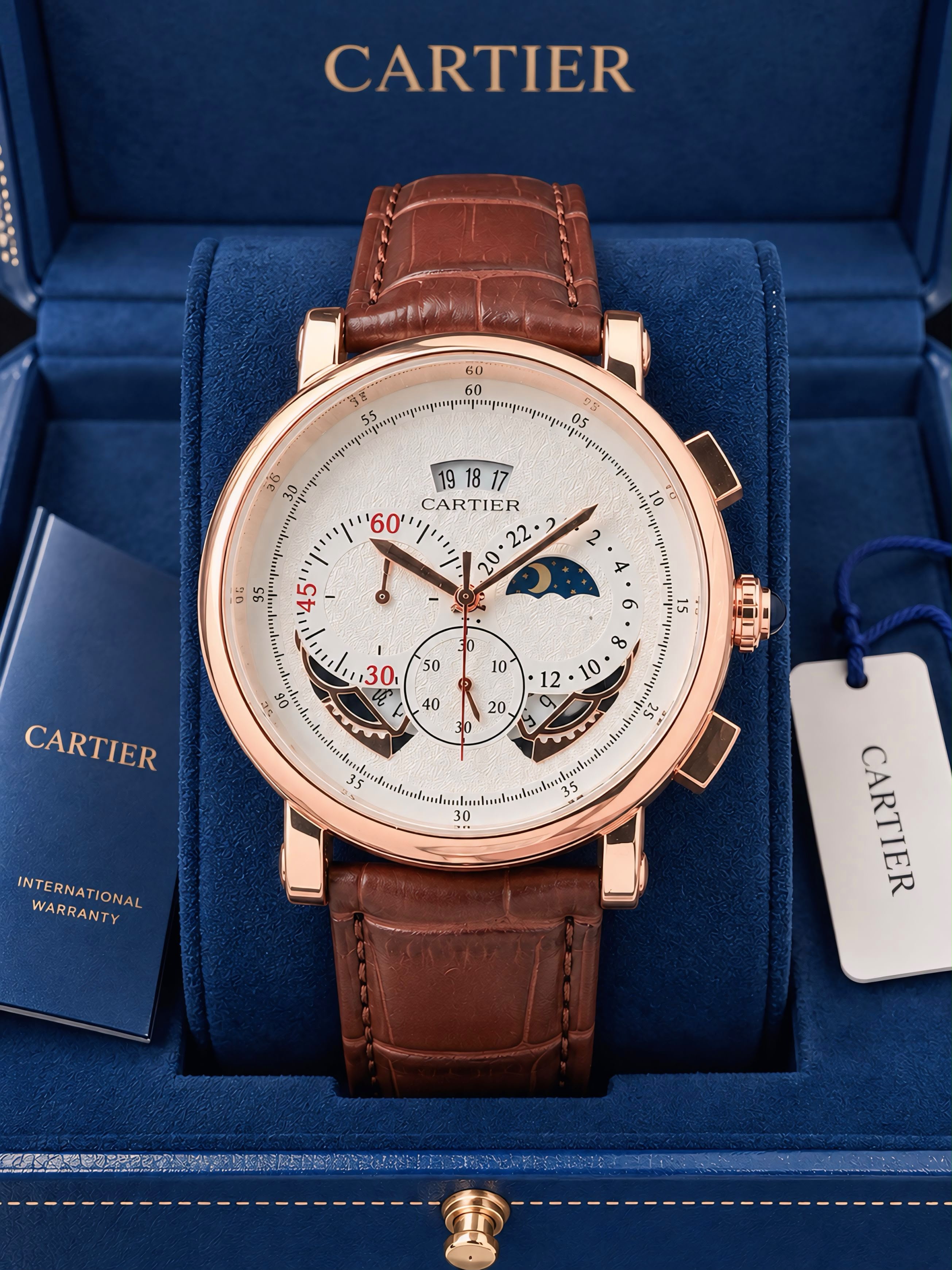 Cartier Sun-Moon Chronograoh Watch – Standard
